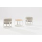 Compact 3 poufs + table : Blanc